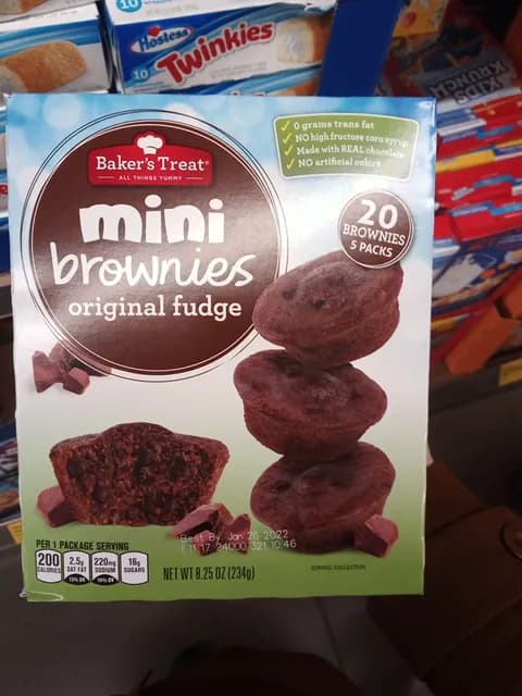 Is it GERD Friendly? Baker’s Treat Mini Brownies Original Fudge