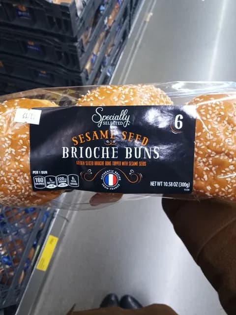 Specially Selected Sesame Seed Brioche Buns