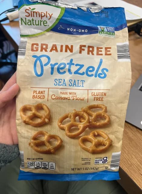 Simply Nature Grain Free Pretzels Sea Salt