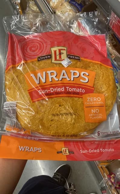 L'oven Fresh Sun-dried Tomato Tortilla Wraps