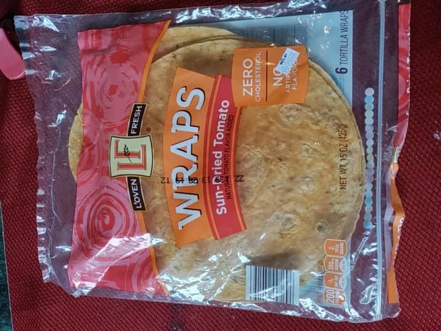 Is it Pistachio Free? L'oven Fresh Wraps Sun-dried Tomato Tortilla Wraps