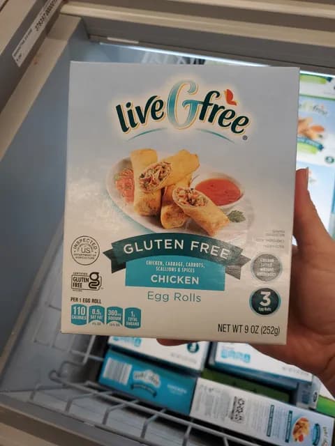 Livegfree Gluten Free Chicken Egg Rolls