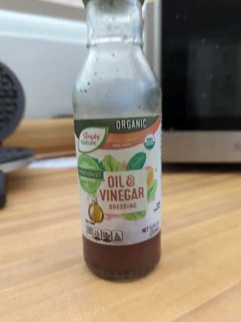 Is it Vegetarian? Simply Nature Organic Non-gmo Oil & Vinegar Dressing