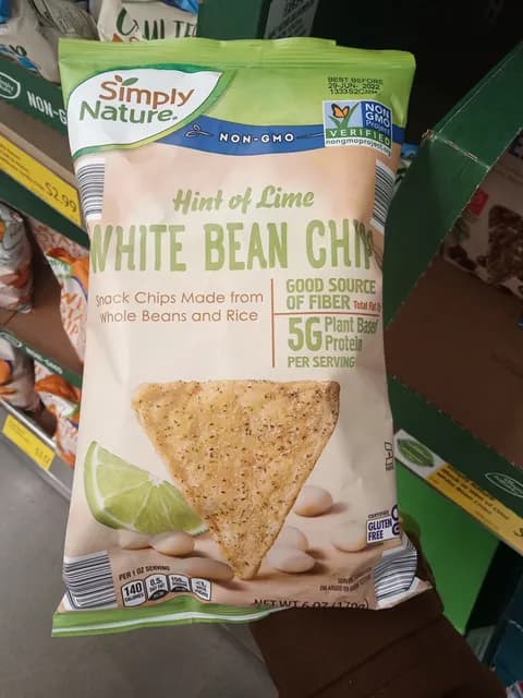 Simply Nature Hint Of Lime White Bean Chips