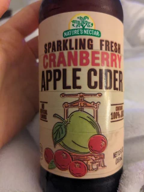 Nature'S Nectar Sparkling Fresh Cranberry Apple Cider