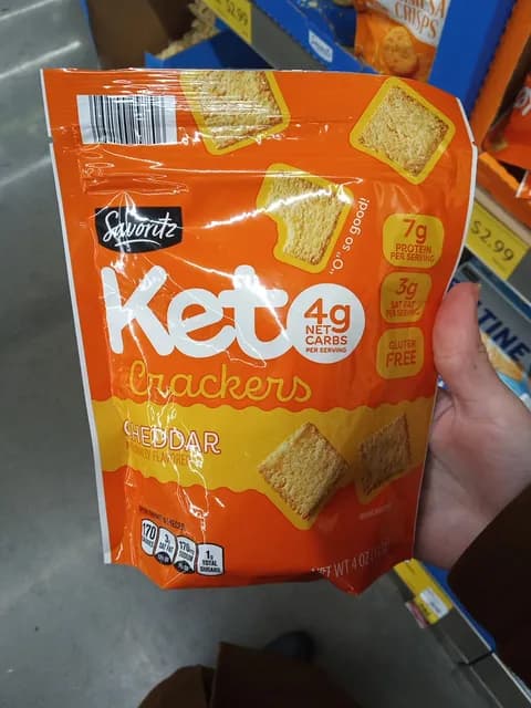 Savoritz Keto Crackers Cheddar Naturally Flavored