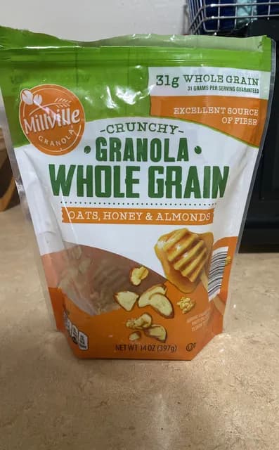 Millville Crunchy Oats, Honey & Almonds Whole Grain Granola