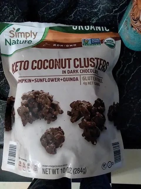Is it Gluten Free? Simply Nature Keto Coconut Clusters In Dark Chocolate