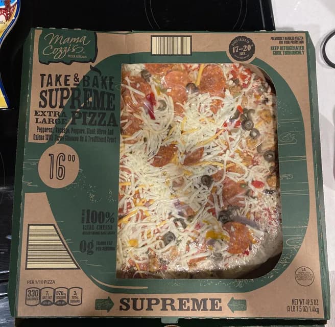 Mama Cozzi'S Pizza Kitchen Take & Bake Supreme Extra Large 16" Pizza