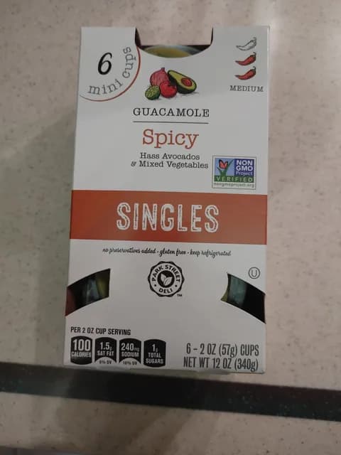 Park Street Deli Medium Spicy Guacamole Singles