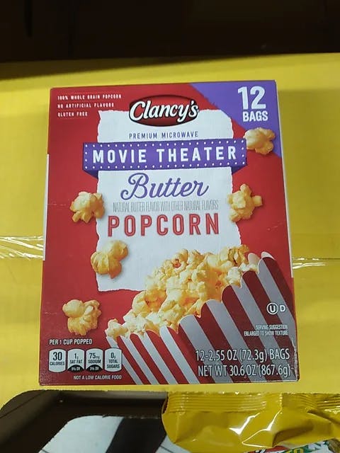 Is it Milk Free? Clancy's Movie Theater Butter Popcorn