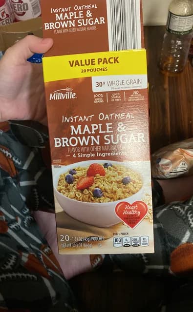 Millville Maple & Brown Sugar Instant Oatmeal