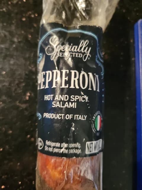 Specially Selected Pepperoni Hot And Spicy Salami