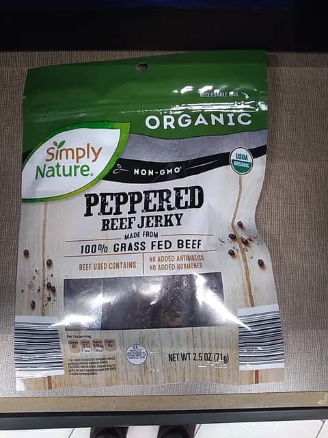 Is it Vegetarian? Simply Nature Peppered Beef Jerky