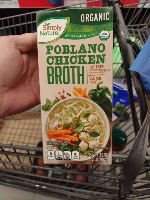 Is it Pescatarian? Simply Nature Organic Poblano Chicken Broth