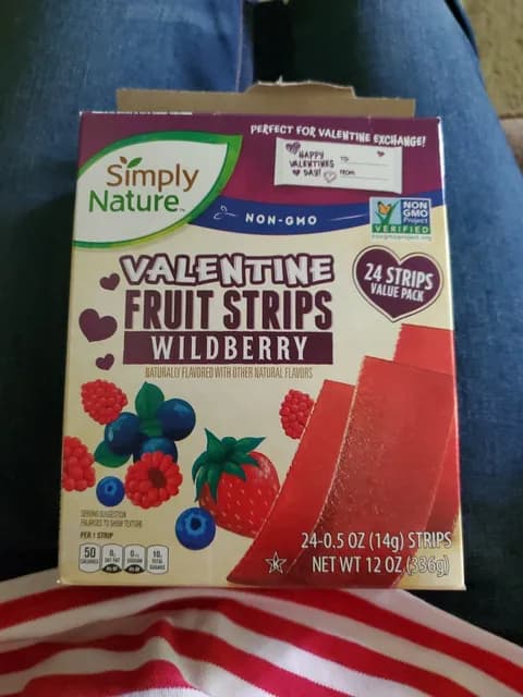 Simply Nature Wildberry Valentine Fruit Strips