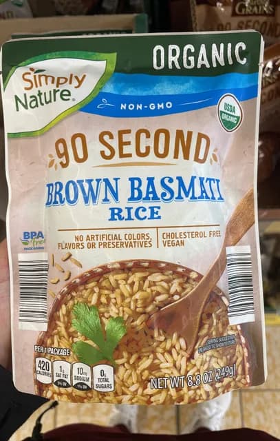 Simply Nature Organic 90 Second Brown Basmati Rice
