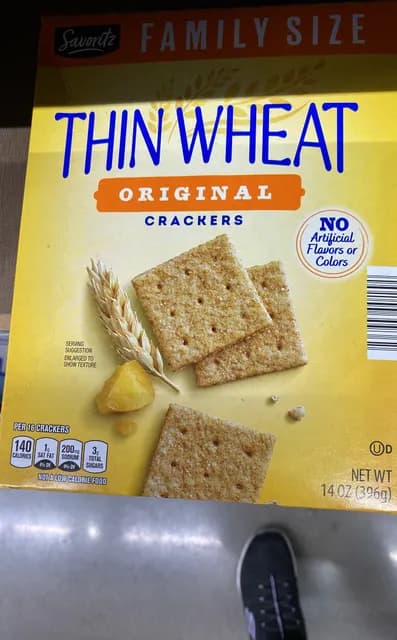 Savoritz Thin Wheat Family Size Original Crackers