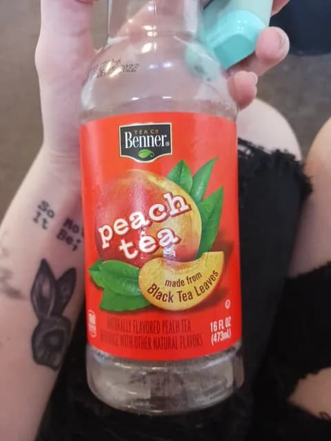 Tea Co Benner Peach Tea Made From Black Tea Leaves