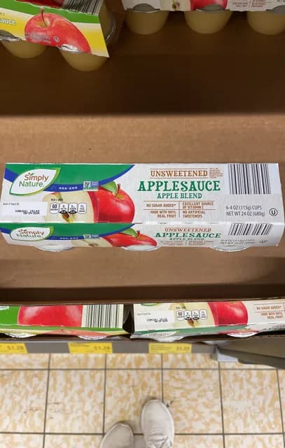 Simply Nature Unsweetened Applesauce Apple Blend