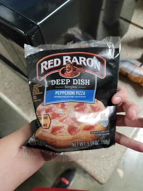 Red Baron Pepperoni Pizza Deep Dish Singles