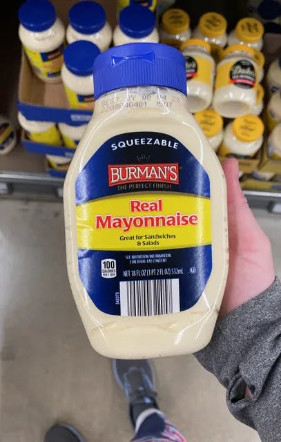 Is it Sesame Free? Burman's Squeezable Real Mayonnaise