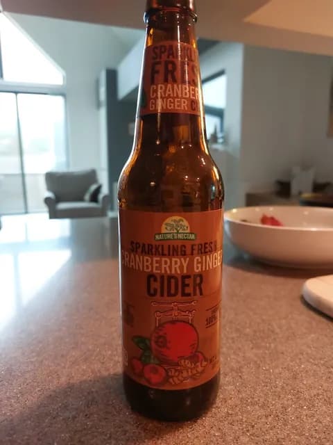 Nature'S Nectar Sparkling Fresh Cranberry Ginger Cider