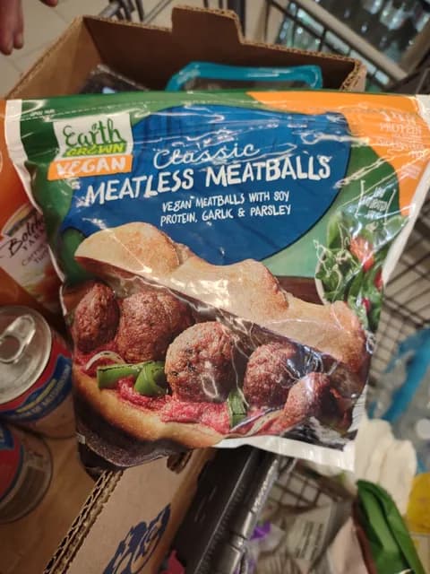 Earth Grown Vegan Classic Meatless Meatballs