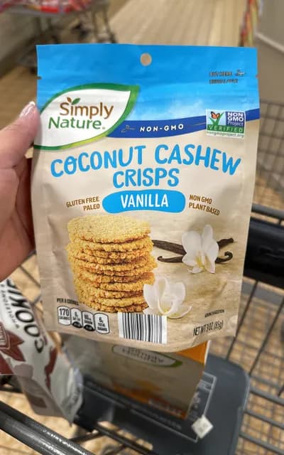 Simply Nature Coconut Cashew Crisps Vanilla