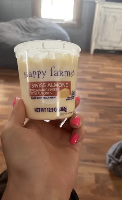 Happy Farms Spreadable Cheese With Swiss Almonds
