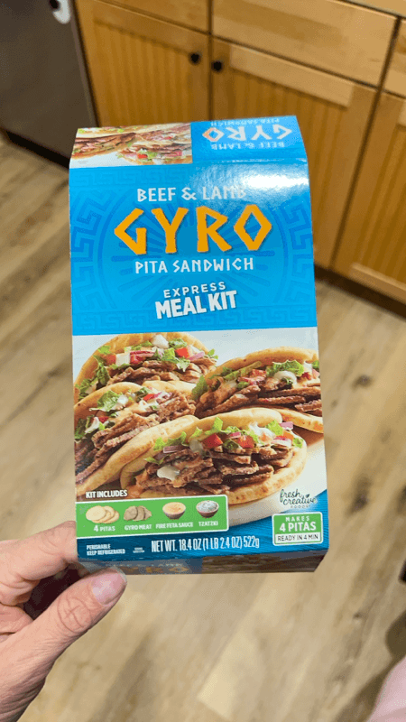 Fresh Creative Foods Beef & Lamb Gyro Pita Sandwich Express Meal Kit