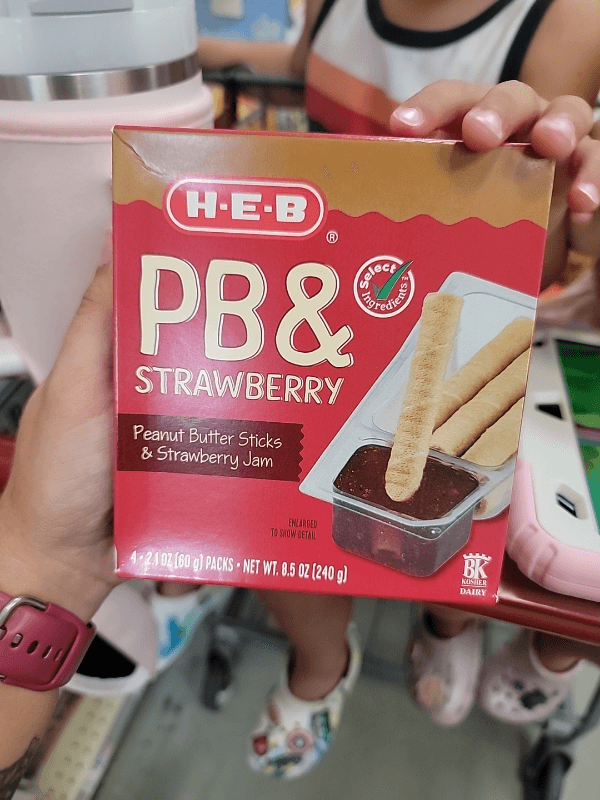 H-E-B Pb& Strawberry Peanut Butter Sticks & Strawberry Jam