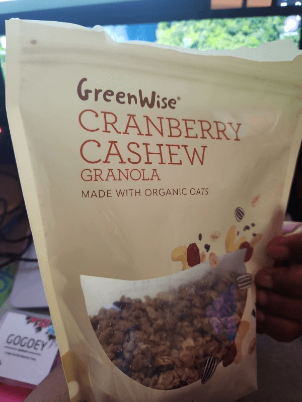 Greenwise Cranberry Cashew Granola