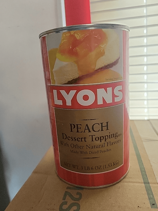 Lyons Peach Dessert Topping