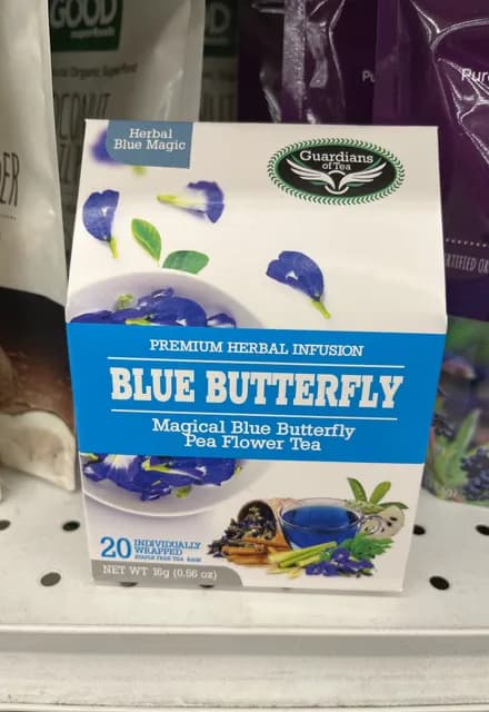 Guardians Of Tea Blue Butterfly Premium Herbal Infusion Magical Blue Butterfly Pea Flower Tea