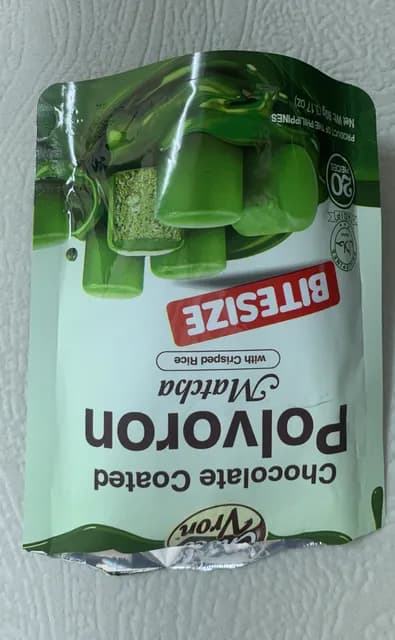 Chocovron Chocolate Coated Polvoron Matcha With Crisped Rice