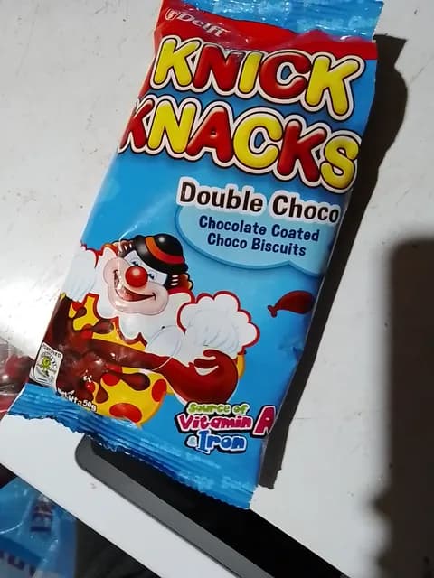 Delfi Knick Knacks Double Choco Chocolate Coated Choco Biscuits