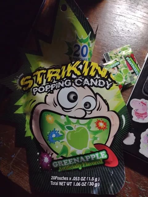 Striking Green Apple Popping Candy