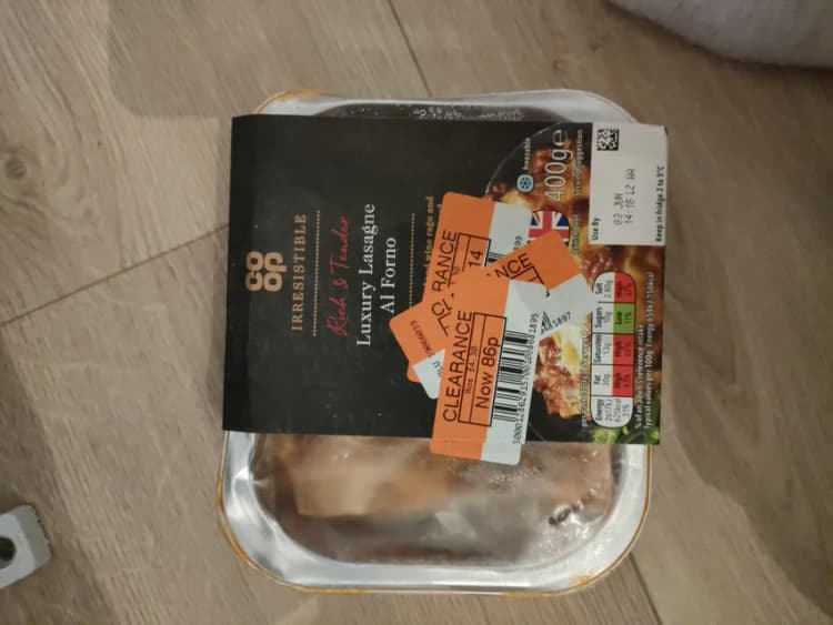 Co Op Irresistible Luxury Lasagne Al Forno