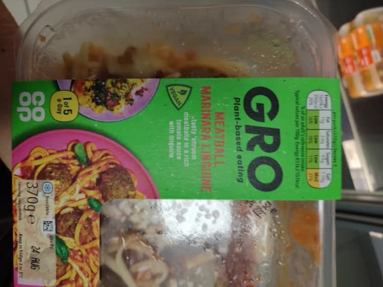 Co-Op Gro Meatball Marinara Linguine