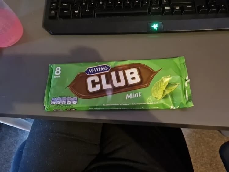 Mcvitie'S Club Mint Milk Chocolate