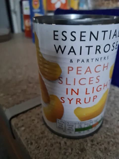 Essential Waitrose & Partners Peach Slices In Light Syrup