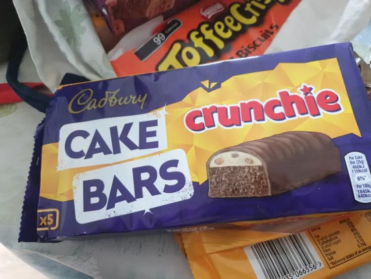 Cadbury Crunchie Cake Bars