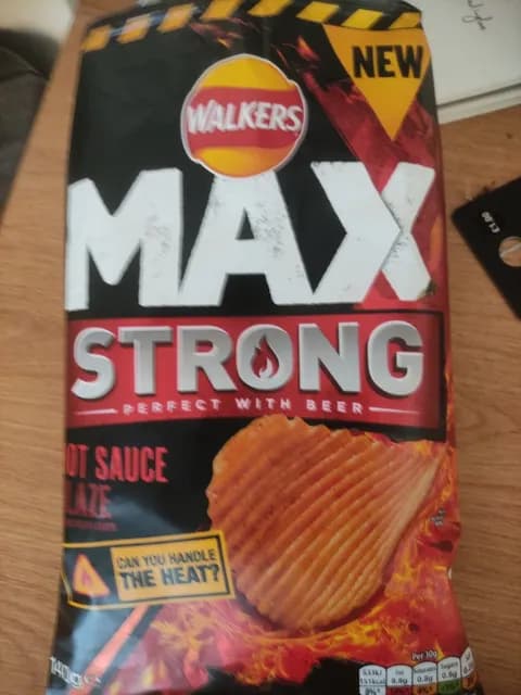 Walkers Max Strong Hot Sauce Blaze