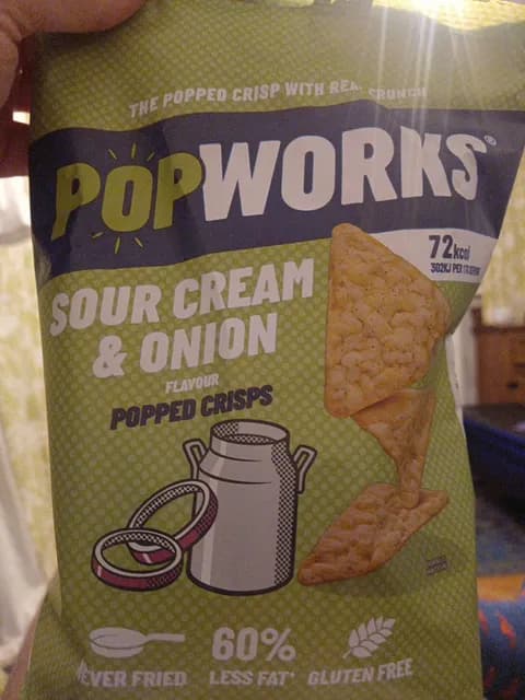 Popworks Sour Cream & Onion Popped Crisps