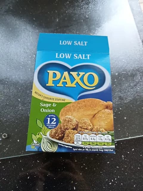 Paxo Low Salt Sage & Onion Stuffing Mix