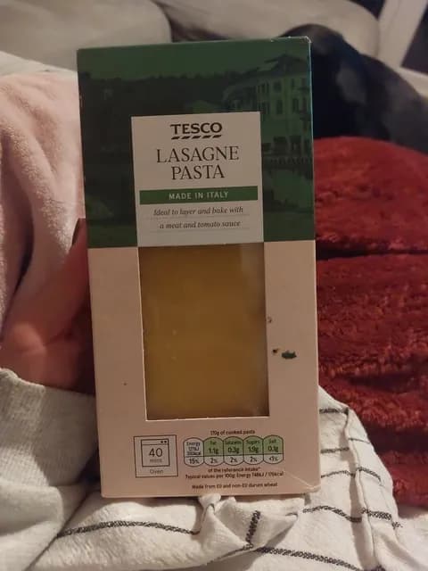Tesco Lasagne Pasta