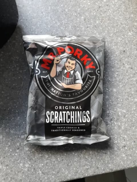 Mr. Porky Original Scratchings Triple Cooked & Traditionally Seasoned