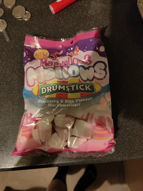 Swizzels Marvellous Mallows Raspberry & Milk Flavour Drumstick Marshmallows