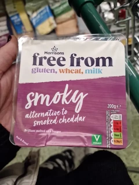 Morrisons Free From Gluten, Wheat, Milk Smoky Alternative To Smoked Cheddar